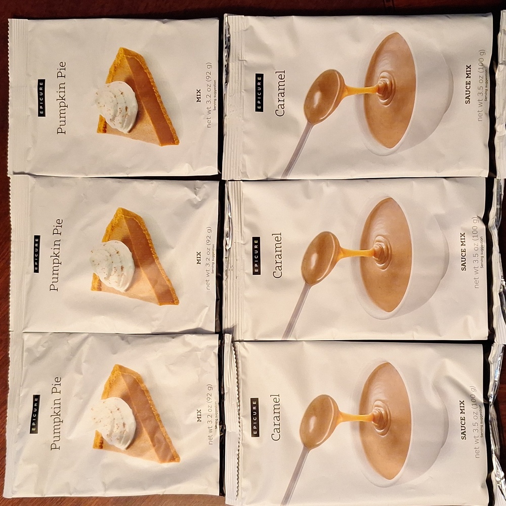 Epicure Bundle - Pumpkin Pie & Caramel Sauce Mix - NWT